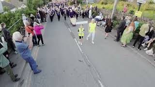 Brighouse amp Rastrick Brass Band March up to Lydgate  Whit Friday Brass Band 2023 [upl. by Goodill]