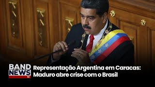 Maduro mantém cerco a embaixada e abre crise com o Brasil  BandNews Tv [upl. by Dallas]