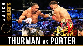 Thurman vs Porter HIGHLIGHTS June 25 2016  PBC on CBS [upl. by Notnek]