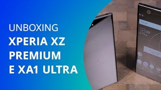 Sony Xperia XZ Premium e Xperia XA1 Ultra Unboxing [upl. by Anyela]