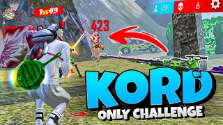 Only Kord Gun Challenge🤯 Hard To Find But I Did It😅 Free Fire [upl. by Aliak396]