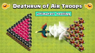 DEATHRUN of Air Troops in Clash of Clans  Air Troops Vs Air Traps  Clash of Clans [upl. by Ennovehc]