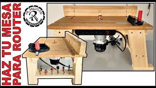 MESA PARA ROUTER  CÓMO HACER UNA MESA PARA ROUTER PASO A PASO arbricolaje [upl. by Agiaf]