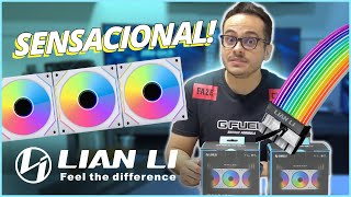 O MELHOR KIT DE VENTOINHAS DA LIAN LI  UNI FAN 120 INFINITY E TAMBÉM OS CABOS SLEEVE STRIMER PLUS V [upl. by Gustafson]