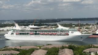 Bon Voyage to the Royal Caribbean Grandeur of the Seas 4K June 3rd 2024 [upl. by Lebazej]