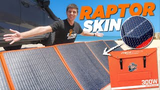 Taking solar to the next level 300W iTechworld Solar Blanket with Raptor Skin [upl. by Wystand]