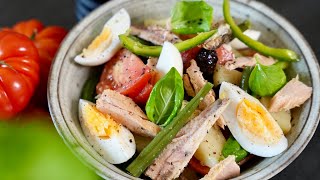 La salade niçoise star de lété  Recette salade repas complète et fraîche [upl. by Nnoj259]