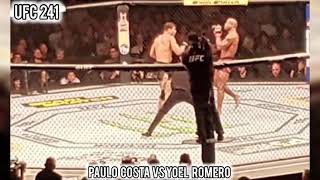 Paulo Costa walks across the cage and Hit Yoel Romero After Saluting him UFC 241 mma [upl. by Shoshana]