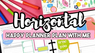 HORIZONTAL Happy Planner Plan With Me A Colorful amp Functional Planner Spread November 2023 [upl. by Airbmak]