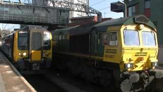 66587 Light Engine at Manchester Oxford Road [upl. by Warfeld840]