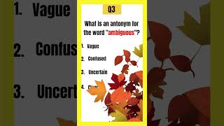 quotAntonymsquot  Part02  agony  ambiguous  adamant  ssc ytshorts comment trending vocabulary [upl. by Anton]