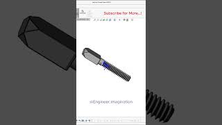 Latching Thumb Screw EngineerImagination foryou shorts solidworks model 3d [upl. by Nod]