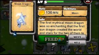 Dragonvale  NEW Moon Dragon Evolution [upl. by Eikcuhc]