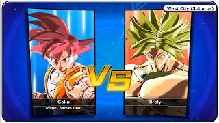 Dragon Ball Xenoverse Goku Super Saiyan God Vs Broly [upl. by Bodkin]