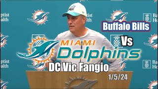 Defensive Coordinator Vic Fangio Condensed Interview Vs Buffalo Bills Miami Dolphins Football amp IMO [upl. by Mcmullan]