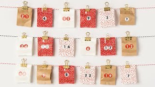 DIY Anleitung Adventskalender basteln aus Papiertüten  schnell amp einfach [upl. by Flori]