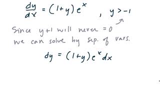 MAT272  Calc2  74 pre9 Separable Differential Equation Review [upl. by Oatis]