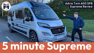 Adria Twin 600 SPB Supreme Campervan Review [upl. by Nachison724]