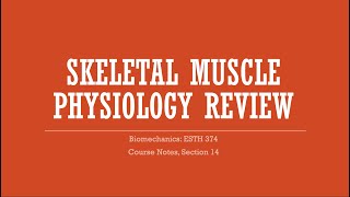 Skeletal Muscle Physiology [upl. by Airakaz697]