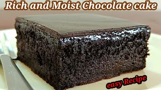 Rich and moist chocolate cake  chocolate cake recipe [upl. by Atsahc]