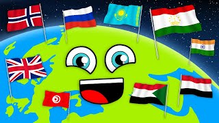 ¡Exploremos Algunas Partes Del Mundo  Países Del Mundo Para Niños  KLT Español [upl. by Lewellen118]