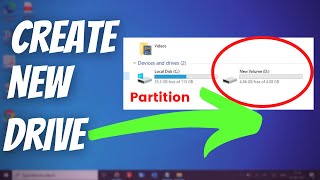 How to Create Partition in Windows 10 amp Windows 11  Create New Drive 2021 [upl. by Iahcedrom200]