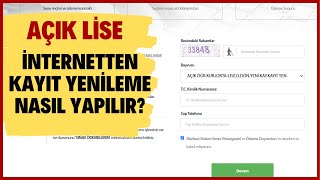 İnternetten Kayıt Yenileme Ücreti Yatırma  Açık Lise [upl. by Goto470]