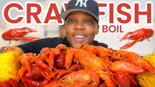 JUICY LOUISIANA CRAWFISH MUKBANG • SEAFOOD BOIL MUKBANG 먹방 EATING SHOW  CUZZO AB [upl. by Ytima]