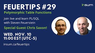 Feuertips 29 Polymorphic table functions with Chris Saxon [upl. by Ludlow]