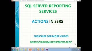 16 ACTIONS IN SSRS [upl. by Cutlerr102]