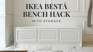 IKEA BESTA  BESTÅ BENCH HACK  EXTRA STORAGE [upl. by Aikenahs]