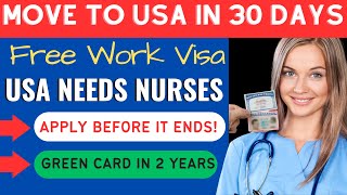 Come to the USA for Free  Nursing amp Caregiver Jobs in USA with Visa Sponsorship  Free Green Card [upl. by Eetnod]