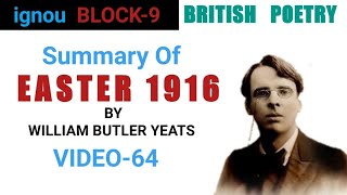 EASTER 1916 by William Butler Yeats  BRIEF SUMMARY [upl. by Eniahs]