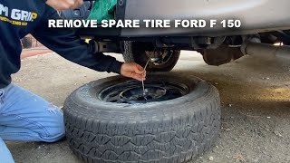 How To Remove  Get Your Spare Tire  FORD F150 [upl. by Nilesoy126]