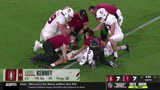 Stanford Kicker Suffers NonContact Injury vs Arizona State  2021 College Football [upl. by Hellene]