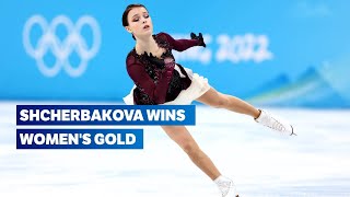 ⛸ Anna Shcherbakova wins Womens Gold  Figure Skating Beijing 2022  Free Skate highlights [upl. by Teressa]