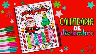 Cómo hacer tu CALENDARIO de DICIEMBRE  BULLET JOURNAL IDEAS navidad portadas diciembre ideas [upl. by Dianne]