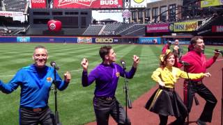 The Wiggles Do The Propeller Live At Citi Field Mets Game Mothers Day 2013 [upl. by Kieger]