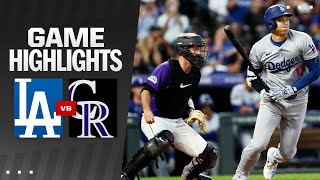 Dodgers vs Rockies Game Highlights 92724  MLB Highlights [upl. by Aerona]