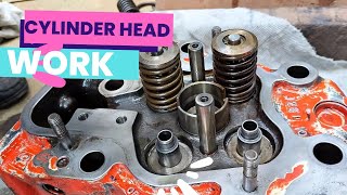 How to Gas Cylinder Head Valve Seat Gaide Fitting Work [upl. by Ahtibbat]