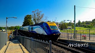 XPT SPEEDS past Menangle Park Station XPT2000XPT2013 Starlight Express [upl. by Phedra]