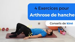 4 Exercices contre lARTHROSE de Hanche Conseil de kiné [upl. by Oos]