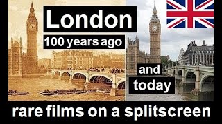 London 100 years ago and today on one screen London when Queen Elizabeth II was born [upl. by Erdied637]