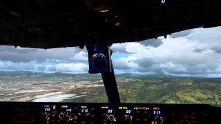 Insane landing in Tegucigalpa Toncontin Honduras MHTG heavy Crosswind 082014 FullHD [upl. by Ysied]