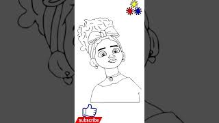 How To Draw Encanto Characters Dolores  Easy Cute Drawings Jolly Toy Art Shorts [upl. by Eixam]