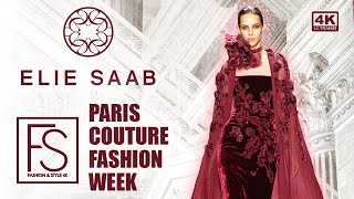 ELIE SAAB Haute Couture FW 202425 PARIS FASHION WEEK 4K Full Show Karolina Kurkova Zhenya Katava [upl. by Albina]