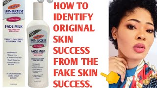 how to differentiate original Palmers skin success fade milk cream from the fake skin successcream [upl. by Orferd]