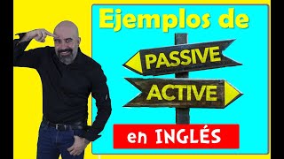 Ejemplos de VOZ PASIVA y ACTIVA en INGLÉS FÁCIL [upl. by Notaek]