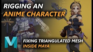 Tutorial  How to fix triangulated mesh in Maya [upl. by Ingraham]