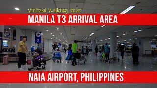 Arriving in Manila Terminal 3 Airport  Arrival Hall  NAIA Philippines [upl. by Yle260]